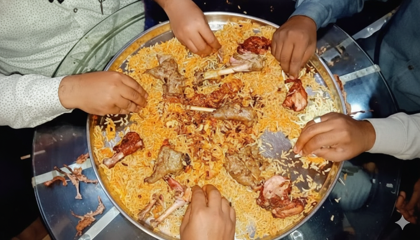 Customers enjoying flavorful Mandi at Wayanad’s most recommended restaurant.